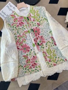 สไตล์จีนใหม่ ผู้หญิง เสื้อกั๊ก เสื้อแจ็คเก็ต แจ๊กเก็ต ฤดูใบไม้ผลิ ฤดูใบไม้ร่วง Lapering ยอดนิยม เสื้อท่อนบน เสื้อโค้ท หลวม Fit คอกลม วัสดุอื่น ๆ