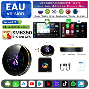 Touchable Android 17 CarRocket Android Auto Wireless CarPlay AI TV Box QCM6350 8-Core Support Netflix Play Store For CHEVROLET