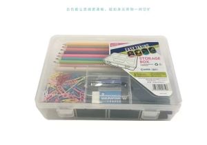 Hộp Đựng Đồ Trang Điểm Bằng Nhựa Hai Lớp Có Thể Tháo Rời Nhà Tạo Mẫu Tóc Dụng Cụ Mỹ Phẩm Tổ Chức Dây Buộc Tóc Kẹp Thép