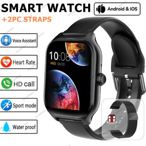 +2PCS Smart Watch Men Bluetooth Call Fitness Tracker Heart Rate GPS Sports Waterproof Smart Watch Men Women For IOS Android 2025