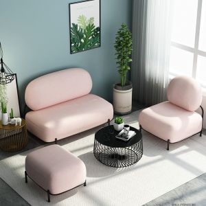 Modern Minimalist Small Sofa for Clothing Store And Beauty Salon Reception Casual Popular Model Iron Material Customizable