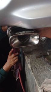 Savinta Knalpot Racing Mobil Kotak Chrome Pelangi