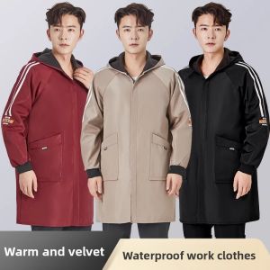 MONLEYTA | Thickened Fleece Apron Waterproof Oil-resistant Dirty-proof Winter Workwear For Men And Women Adult Professional Use