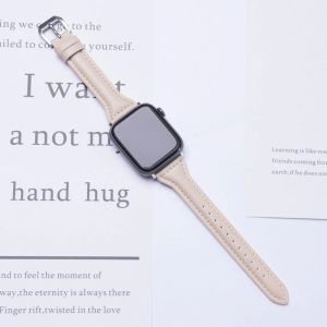 Slim leather band for Apple Watch ultra 49mm series 7 8 41mm/45mm 38mm/42mm Wristband Loop bracelet iWatch SE 6 5 4 3 40mm/44mm