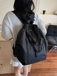 กระเป๋าเป้สะพายหลังผู้หญิงความจุขนาดใหญ่แบบพกพา ป้องกันน้ำ กระเป๋าเดินทาง กระเป๋าใส่ของประจำวัน สไตล์เรียบง่าย กระเป๋าถือ