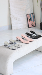 Guốc Cao Gót 5cm Quai Trong Pixie E206