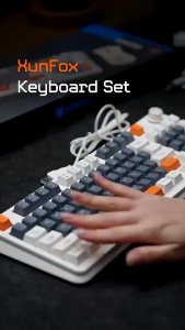 K820 RGB Wired Keyboard 94 Keys with Volume Knob Gaming Keyboard Mouse Combo For Computers PC Laptop