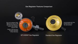 IGT A1201S Gas Regulator With Safety Lock And Sirim Approved New Model with EFV System with Hose Yisin Infrared Stove