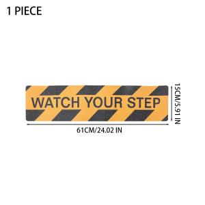 5Pcs Yellow Black Caution Watch Your Step Anti Slip Stair Warning Stickers Waterproof Safety Decals for Home Office Entrance
