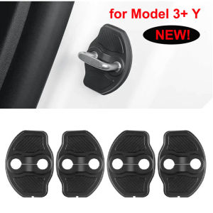 For Tesla Model 3 Y Juniper Highland 2020-2026 Door Lock Cover Car Styling Lock Protection Cap Modification Accessories 4pcs