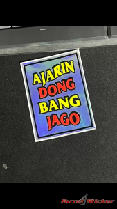 stiker sticker AJARIN DONG BANG JAGO stabilo
