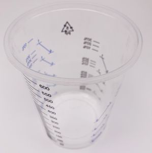 600ML Plastic Measuring Cup #Scale #Disposable #Paint #Toning #Baking