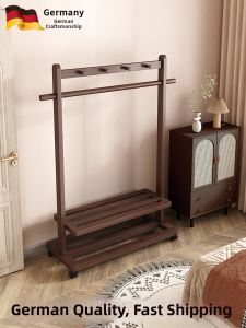 LINSY | Space-Saving Bedroom Corner Standing Coat Rack