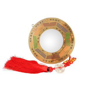 Copper Bagua Mirrors Four Seasons Eight Diagrams Mirror Compass Bagua Mirror Convex Concave Mirror Hanging Pendant Home Office Fengshui Decoration