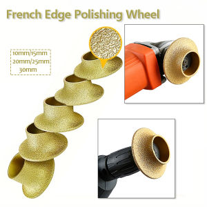 1pc Vacuum Brazed Diamond French Edge Wheel Hole Diameter 20mm Diamond Smooth Polishing Wheel For Tile Quartz Marble Granite