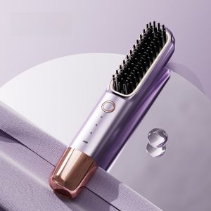 Wireless Portable Mini Hair Straightening Brush Negative Ion Curling Hair Comb High Hairline Dual Use Fluffy Tool Star Speed
