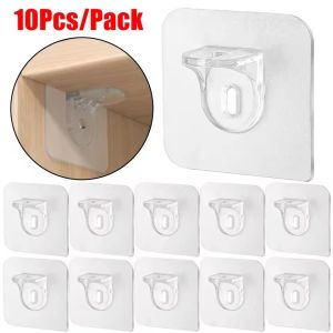 2/4/6PcsShelf Support Hooks Punch-Free Closet Cabinet Partition Plate Holder Without Trace Bracket Home Tools For Home Kitchen Bathroom