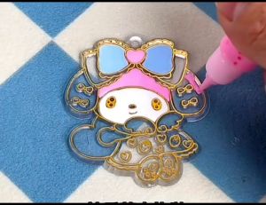 BABA Diamond Painting Create Gem Keychains Make Your Own Crystal Glue Carving - Arts and Crafts for Kids