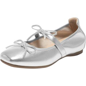 Agsdon | Silver Ballet Style Elevated Women Single Shoes