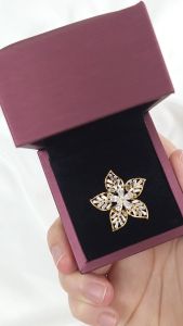 Sv Premium Pin Tudung Bunga Diamond Kerongsang Bahu Shawl Bawal Luxury Fashion High Quality Flower Brooch With Gift Box