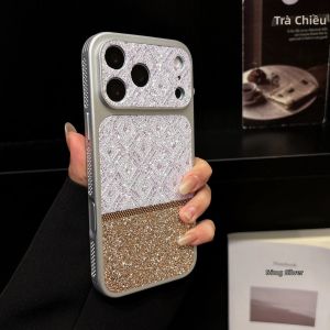 Ốp Điện Thoại iPhone 17/16/15/14/13 ProMax Chống Sốc Cao Cấp 2 Trong 1 Thiết Kế Lấp Lánh Kim Cương Màu Sắc Tương Phản Bảo Vệ Toàn Diện Camera