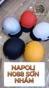 Mũ Bảo Hiểm 1/2 Napoli Sơn Nhám Cao Cấp - CHÍNH HÃNG - FREESHIP - Nón Bảo Hiểm 1/2 - Đa Dạng Màu Sắc - Vành Nón Có Thể Thay