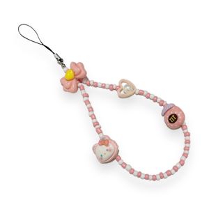 Phone Strap Karakter Sanrio Milky Love Ribbon Pastel Beads Tali Gantungan HP Phonestrap Karakter Kuromi Melody Cinamoroll Pompompurin Pochacco Hellokitty Lucu Tali Handphone Phonestrap