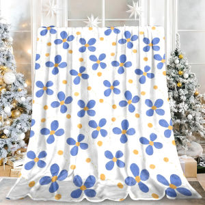 Beast Kingdom | Terracotta Daisies Design Thanksgiving Christmas Luxuriously Soft Bed Throw Perfect for Cold Winter Holiday Nights Snuggling