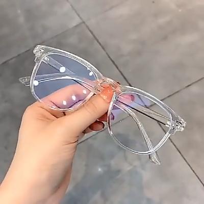 Frame Anti Blue Light Transparent Eyeglasses Eye Protection Frame Myopia Glasses Retro Simple Transp