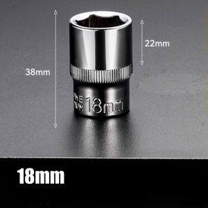 8-32mm 1/2 Short Socket Hexagonal Socket Heavy Duty Thickened Socket Set Pneumatic Wrench Maintenance Hand Tool Car Repair Tools