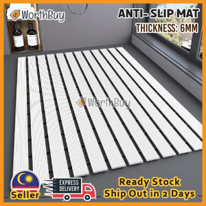 Worthbuy Waterproof Bath Shower Floor Mat Anti Slip TPE Toilet Kitchen Bathroom Floor Mat Bilik Mandi Pelapik