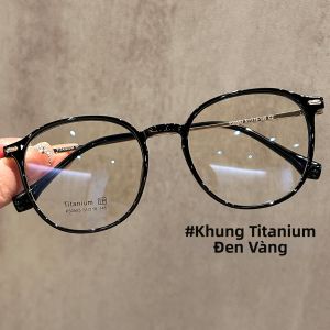 Schever | Gọng Kính Tròn Nhỏ Màu Nâu Đất Siêu Nhẹ Bằng Titanium