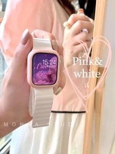 Multi-Color Silicone Magnetic Attraction Watch Band iWatch Protective Cover Versatile Summer Cute Color Block Design