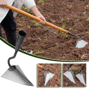 Small Tip Triangle Hoe Agricultural Land Turning Loose Soil Hoe Hand Plow/Manual Plough Rake Hoe Agricultural Farming Equipment