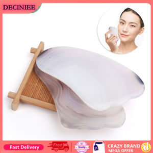 DECINIEE Agate Gouache Scraper Natural Jade Gua Sha Board Facial Eye Scraping Massage Stone Acupuncture Therapy Spa Health Care Gua Sha