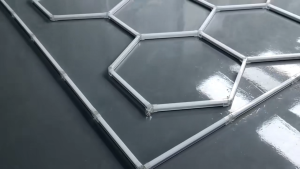 LED Honeycomb Hexagon Light Ceiling Grid for Car Detailing Gym Studio Barbershop Interior