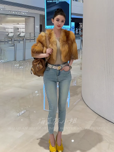 Retro High Waist Skinny Jeans Womens Spring Autumn Stretchy Slimming Long Leg Effect Nine-Piece Pencil Pants Cotton Stretch Denim