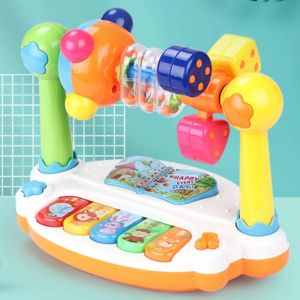 Baby Piano Toys Childrens Music Keyboard Toys with Music Lights Puzzle Early Education Gifts