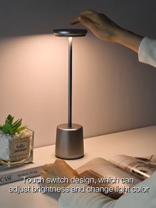 Rechargeable Table Lamp / Night Light / Dimmable Switchable Tri-Light Colour / Hand Control / Long Lasting Battery