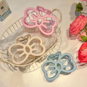PANPIA Dễ thương Bowknot tóc Clip nhựa Claw Clip kẹo màu cua tóc clip cho cô gái ngọt ngào tóc Claw tóc phụ kiện