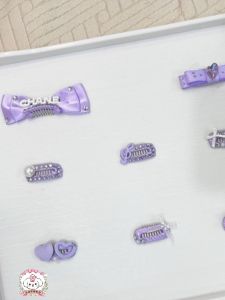 Elegant Purple Dog Hair Clip Yorkshire Maltese BB Clip Bichon Pomeranian Pet Stainless Steel Head Jewelry Universal Use