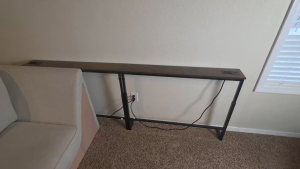 Narrow Console Table with Outlet Extender Bed Back Storage Rack Narrow Rack Bed Side Table Bed Tail Strip Cabinet