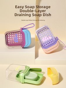 Portable Small Double Layer Waterproof Soap Box