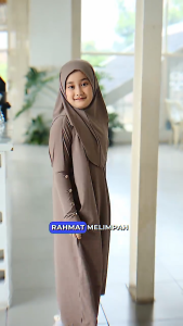Gamis Abaya Mecca syari Kids Gamis Set Kerudung Anak Bahan Jersy Premium Usia 4-7 Tahun kekinian