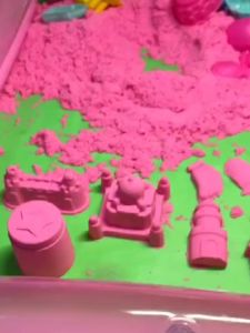 Motion Sand Playset Children Space Colourful Sand Castle Beach Toys 39 Pieces Mould with Pool