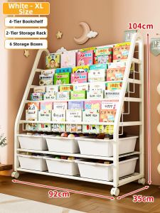 Multi-level Mobile Children Bookshelf