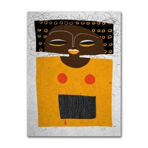 BILIBILI | Abstract Female Ethno Portrait Wall Art Canvas Painting African Woman Picture Contemporary Funny Poster Modern Print Home Decor
