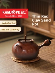 Kamjove | Traditional Red Clay Kettle Household and Outdoor Use Teapot