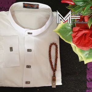 Jubah manset Panjang Pria Muslim Gamis Dewasa kancing snap polos
