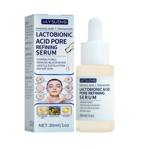 Jaysuing Lactobionic Acid Pore Refining Oil Control Face Serum Solution Minimize Pores Remover Pore Refining Serum Essence  Shrinks Pores Face Serum Firming Brighten Moisturizing Nourish Essence Facial Pore Remover Antioxidant Pore Serum Skin Care 30ml